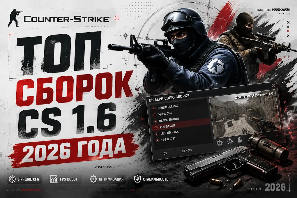 Скачать 🔥 Топ сборок CS 1.6 2026 года