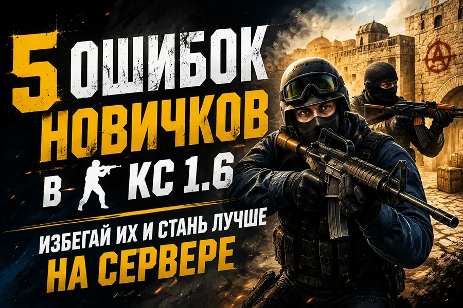 Изображение 5 частых ошибок новичков в Counter‑Strike и как их избежать